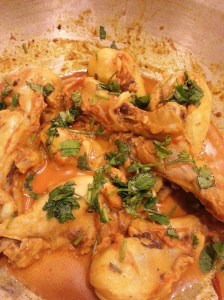 finished chicken curry